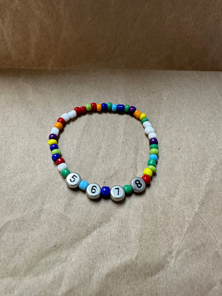 5-6-7-8 Beaded Bracelet-Rainbow