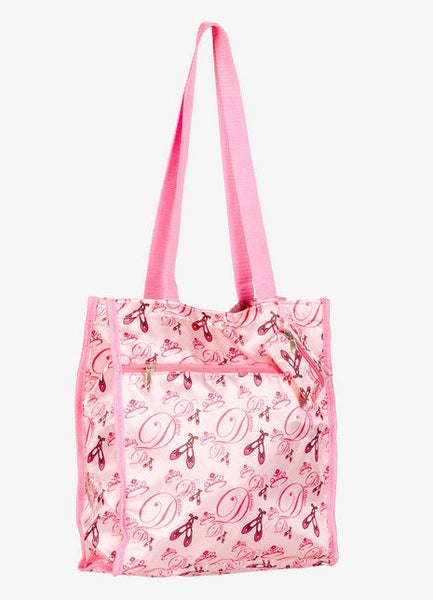 Pink Satin Ballerina Tote Bag